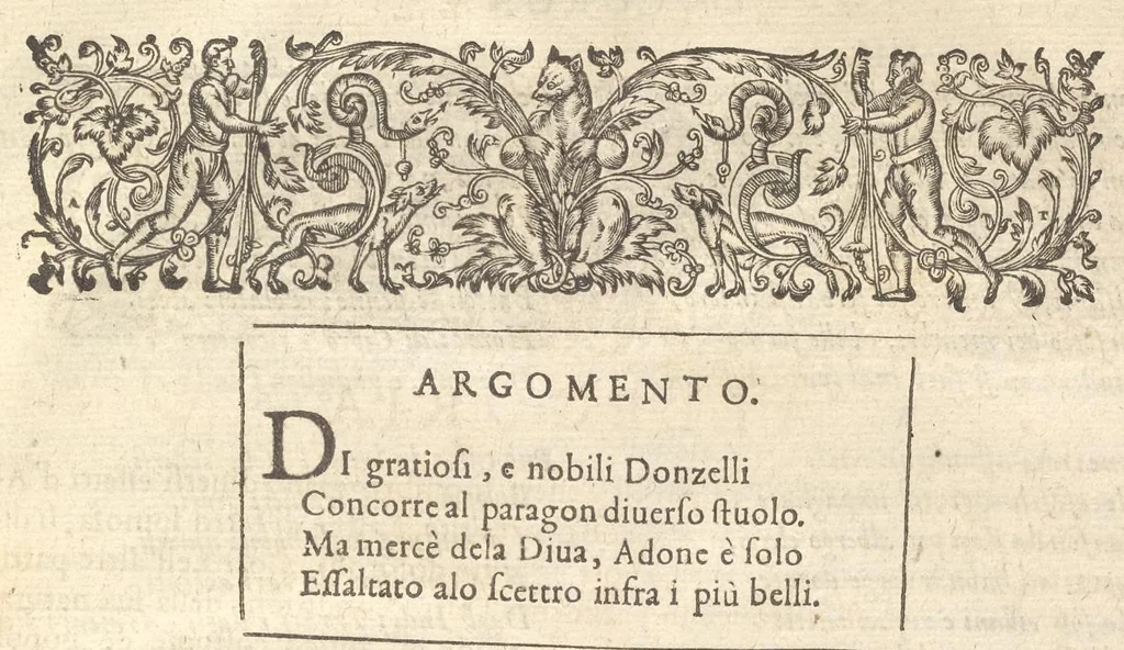 An illustration from L'Adone : poema, 1623, leaf 428