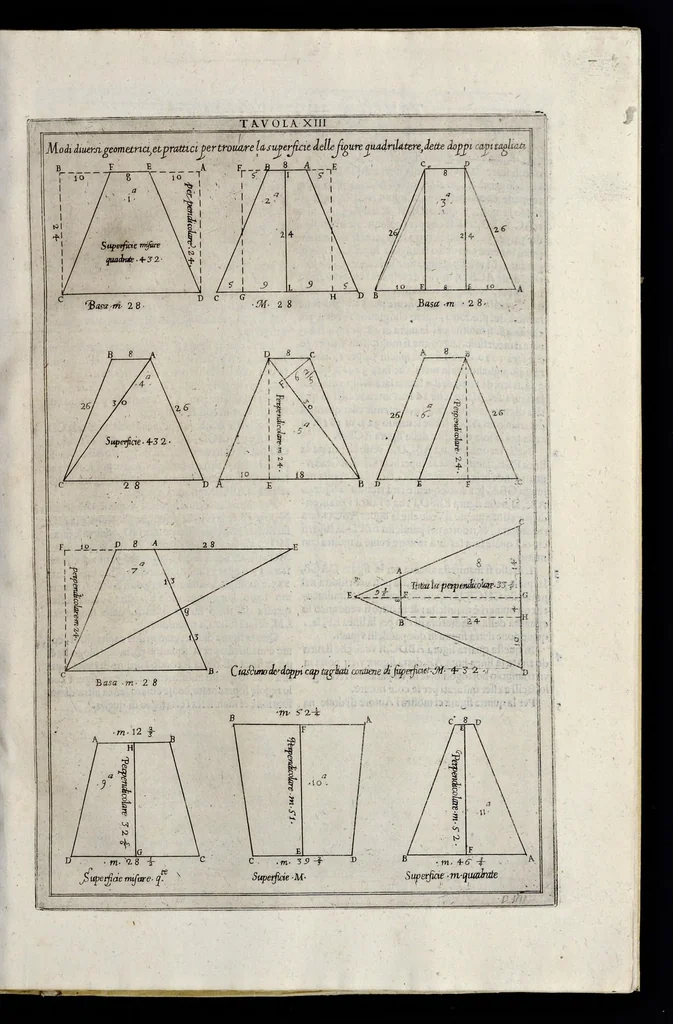 An illustration from La geometria prattica di Gio. Pomodoro venetiano, 1624, leaf 38
