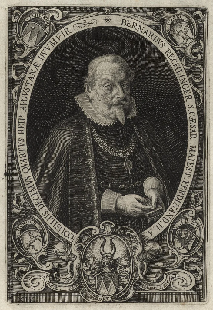 An illustration from Imp. Caes. Caroli V. S.A. decreto et auspicijs inclytae Reip. Augustanae Vincelic. ab anno P.C.N. MDXLVIII praefecti IIviri [duumviri], a Luca Kiliano ciue Augustano chalcographicis formis expressi MDCXXIV, 1624, leaf 38