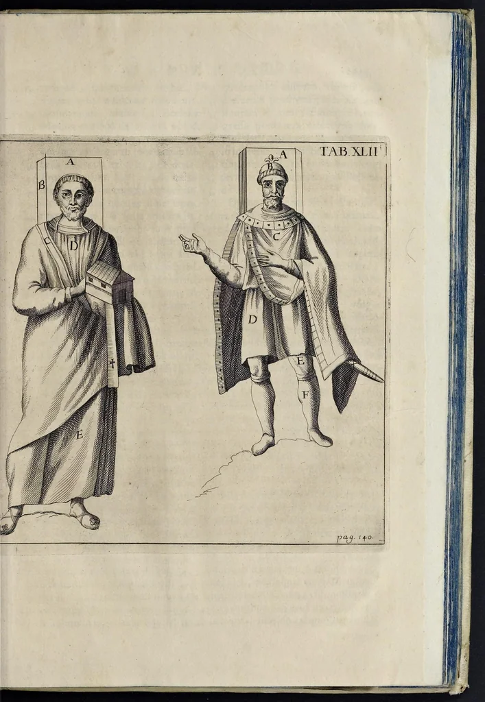 An illustration from Vetera monimenta : in quibus praecipuè musiva opera sacarum profanarumque aedium structura, ac nonnulli antiqui ritus, dissertatiobus, iconibusque illustrantur, 1690, leaf 252