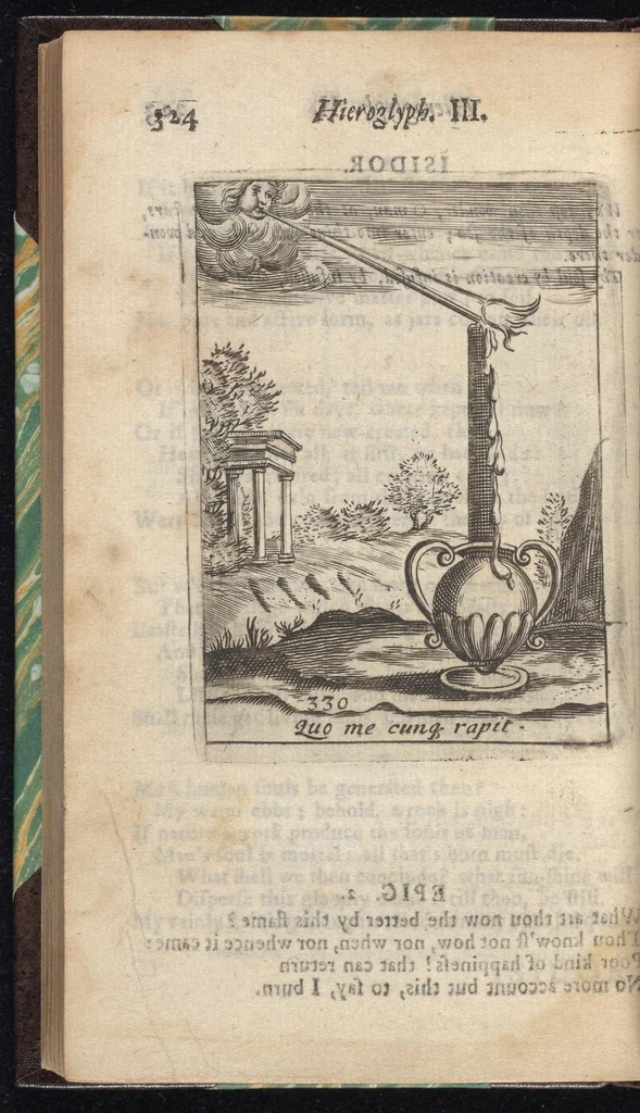 An illustration from Emblems, divine and moral ; together with Hieroglyphicks of the life of man, 1718, leaf 337
