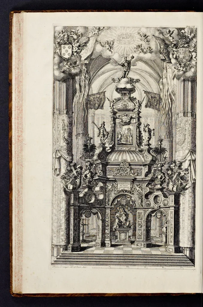 An illustration from Ex tomo septimo Danielis Papebrochii S.I. De actis sanctorum Maii die trigesima, 1688, leaf 121