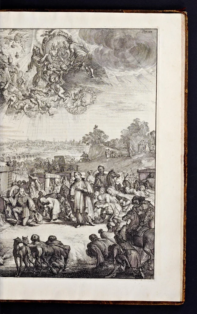 An illustration from Ex tomo septimo Danielis Papebrochii S.I. De actis sanctorum Maii die trigesima, 1688, leaf 156