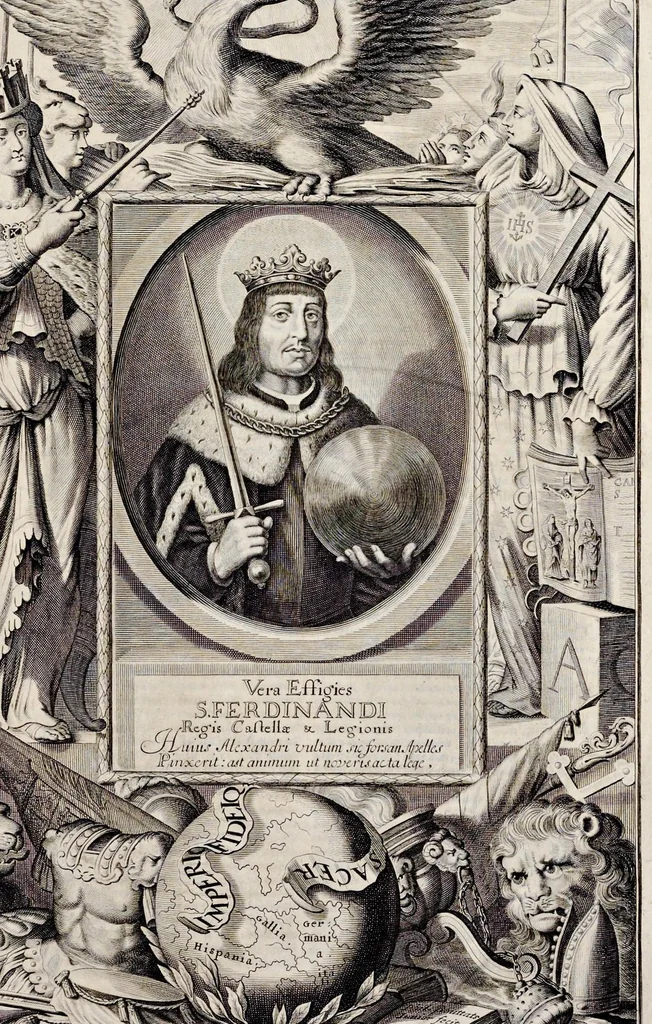 An illustration from Ex tomo septimo Danielis Papebrochii S.I. De actis sanctorum Maii die trigesima, 1688, leaf 8