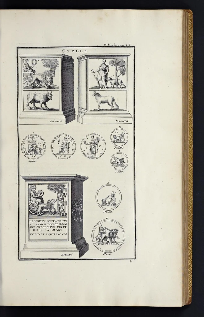 An illustration from L'antiquité expliquée et représentée en figures ..., 1719, leaf 134