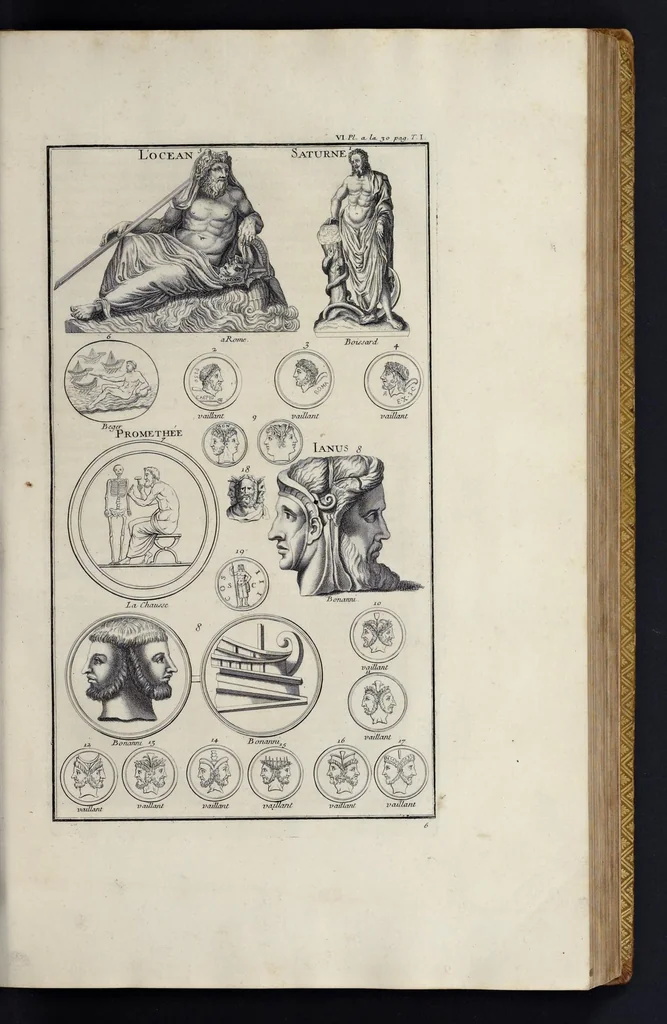 An illustration from L'antiquité expliquée et représentée en figures ..., 1719, leaf 164