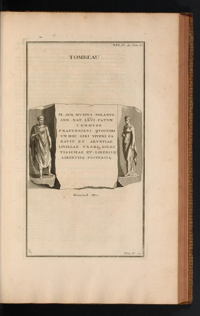 An illustration from Supplément au livre de l'antiquitée expliquée et représentée en figures, 1757, leaf 132