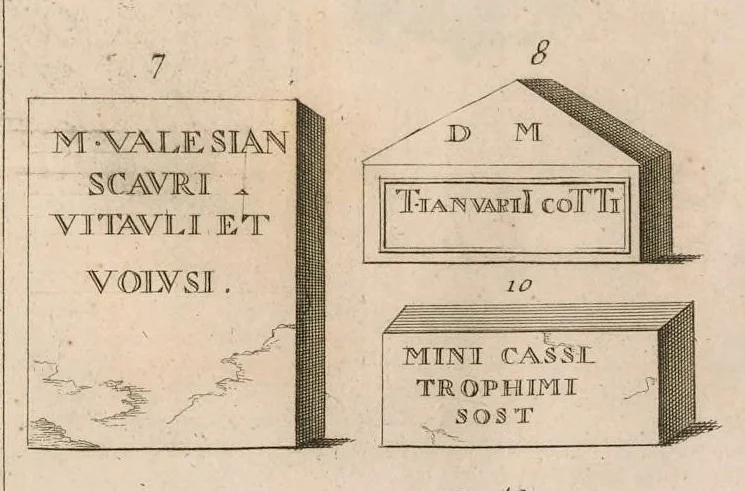 An illustration from Supplément au livre de l'antiquitée expliquée et représentée en figures, 1757, leaf 222