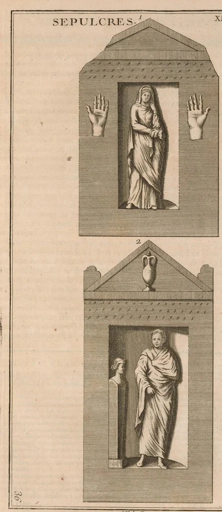 An illustration from Supplément au livre de l'antiquitée expliquée et représentée en figures, 1757, leaf 252