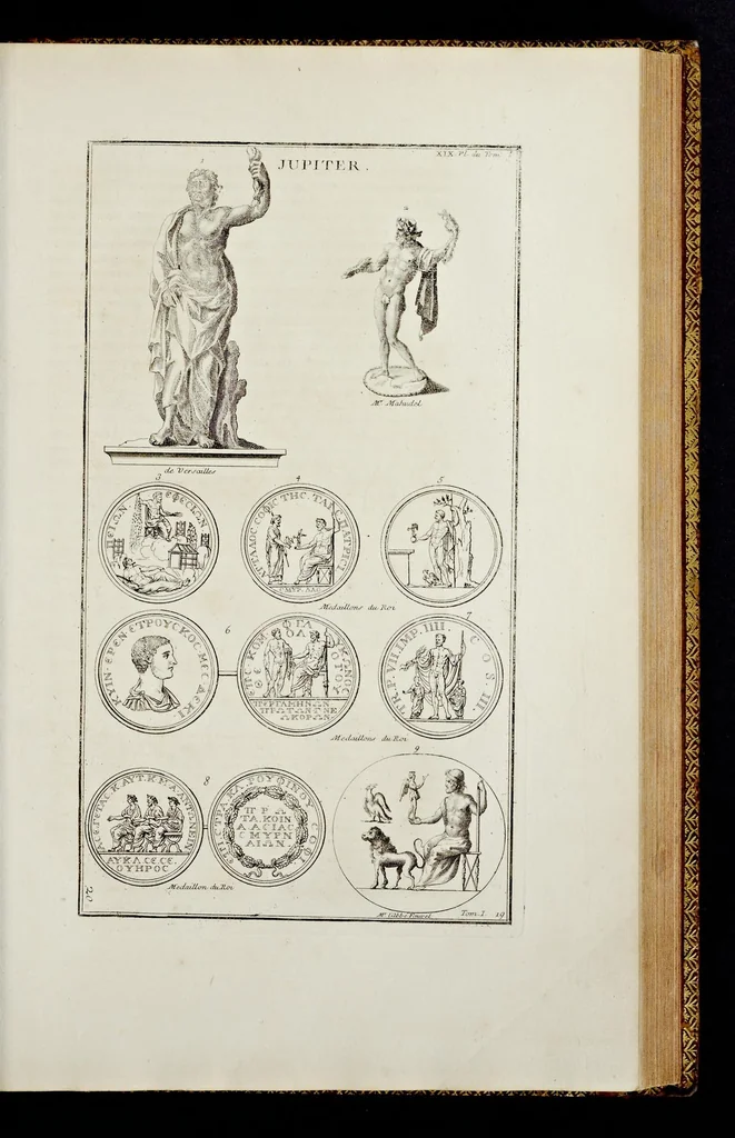 An illustration from Supplément au livre de l'antiquitée expliquée et représentée en figures, 1757, leaf 168