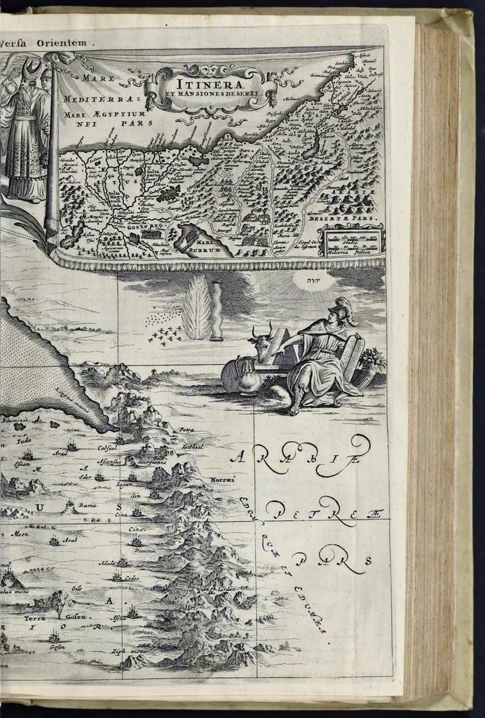 An illustration from Naukeurige beschryving van gantsch Syrie, en Palestyn of Heilige Lant... Verrijkt met lantkaerten en afbeeldingen... in koper gesneden, 1677, leaf 360