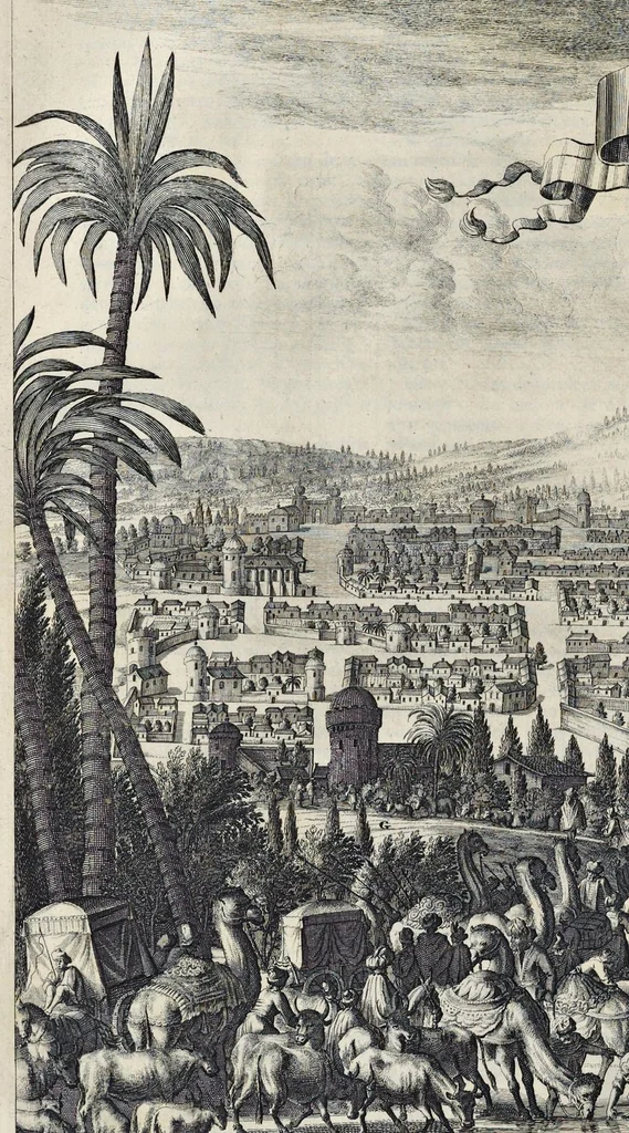 An illustration from Naukeurige beschryving van gantsch Syrie, en Palestyn of Heilige Lant... Verrijkt met lantkaerten en afbeeldingen... in koper gesneden, 1677, leaf 539