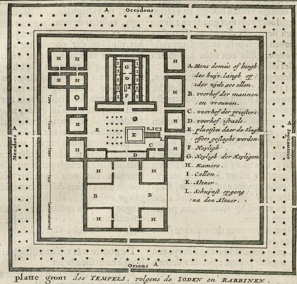 An illustration from Naukeurige beschryving van gantsch Syrie, en Palestyn of Heilige Lant... Verrijkt met lantkaerten en afbeeldingen... in koper gesneden, 1677, leaf 841
