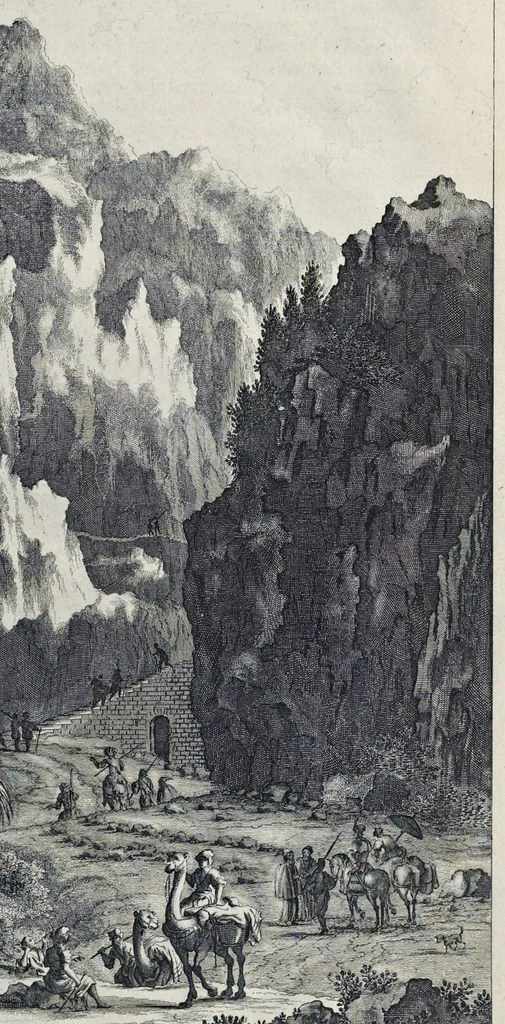 An illustration from Naukeurige beschryving van gantsch Syrie, en Palestyn of Heilige Lant... Verrijkt met lantkaerten en afbeeldingen... in koper gesneden, 1677, leaf 978
