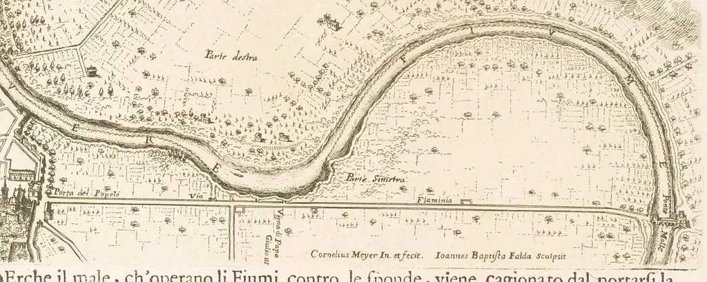 An illustration from [Proposals for the regulation of the River Tiber], 1679, leaf 10