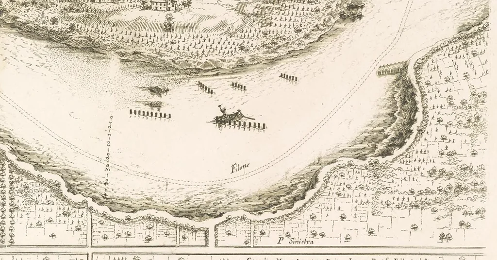 An illustration from [Proposals for the regulation of the River Tiber], 1679, leaf 12