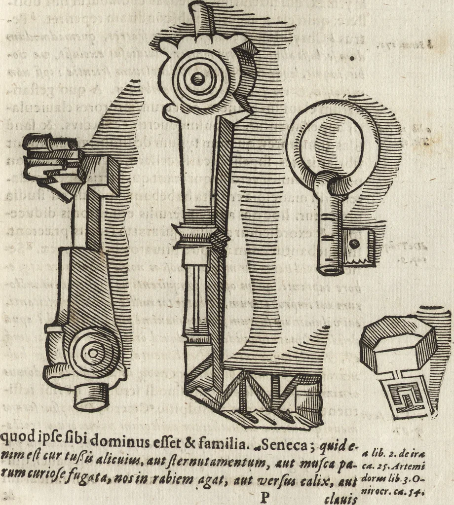 An illustration from Laurentii Pignorii Patauini De seruis, et eorum apud veteres ministerijs, commentarius : in quo familia, tum urbana, tum rustica, ordine producitur & illustratur, 1656, leaf 132