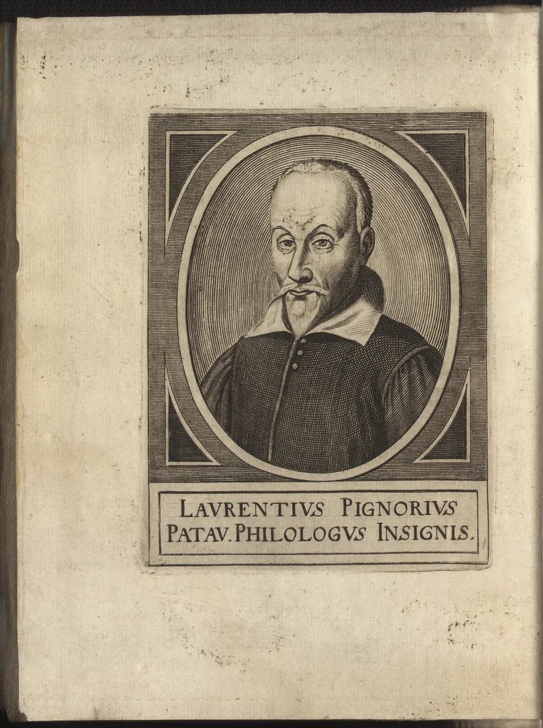 An illustration from Laurentii Pignorii Patauini De seruis, et eorum apud veteres ministerijs, commentarius : in quo familia, tum urbana, tum rustica, ordine producitur & illustratur, 1656, leaf 5