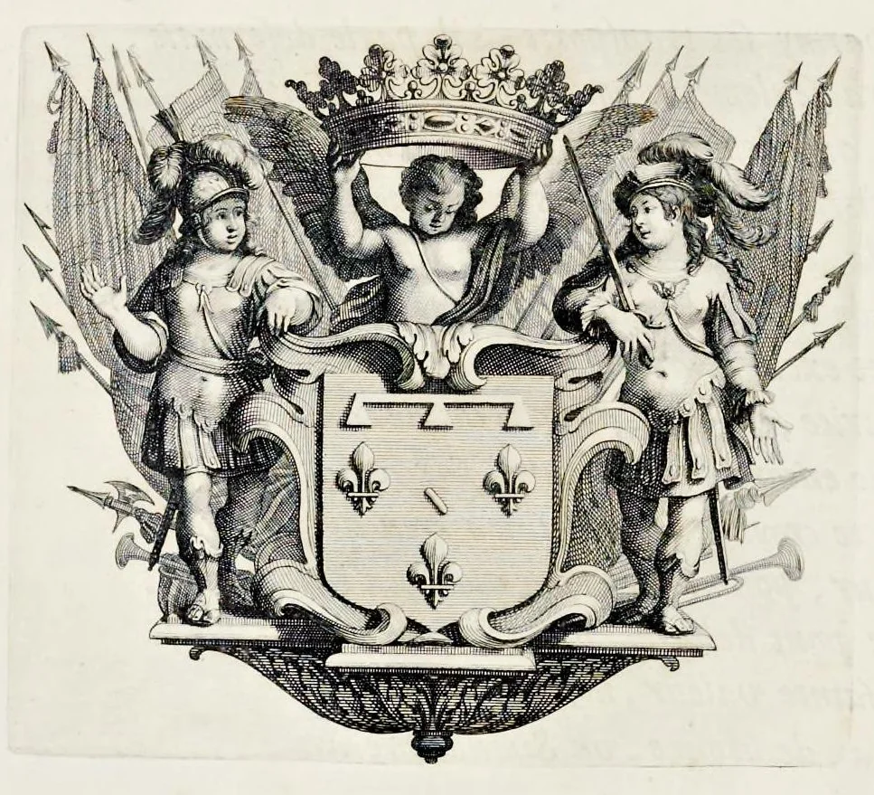 An illustration from La Pucelle, ou, La France deliuree : poëme heroïque, 1656, leaf 185
