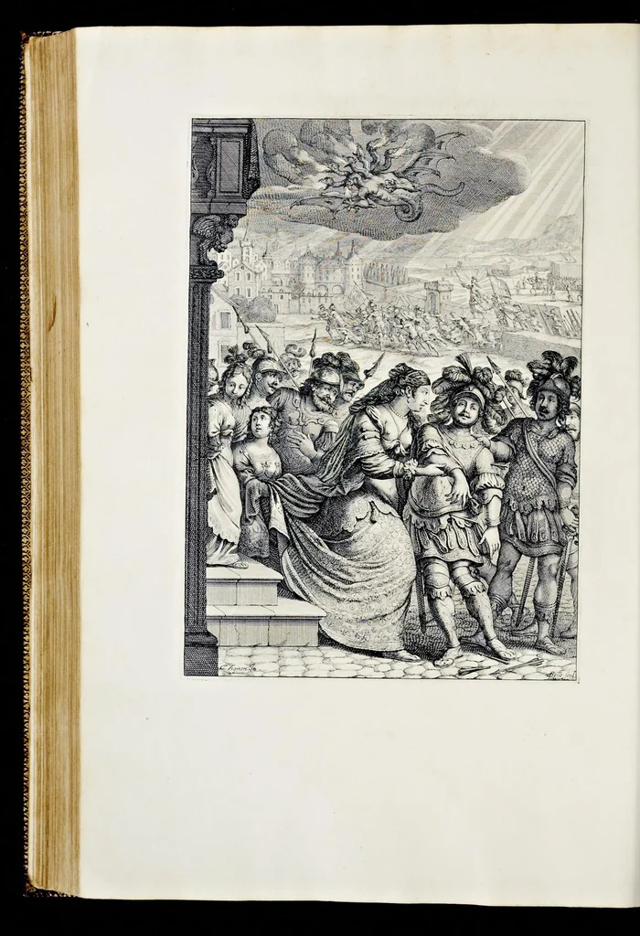 An illustration from La Pucelle, ou, La France deliuree : poëme heroïque, 1656, leaf 497