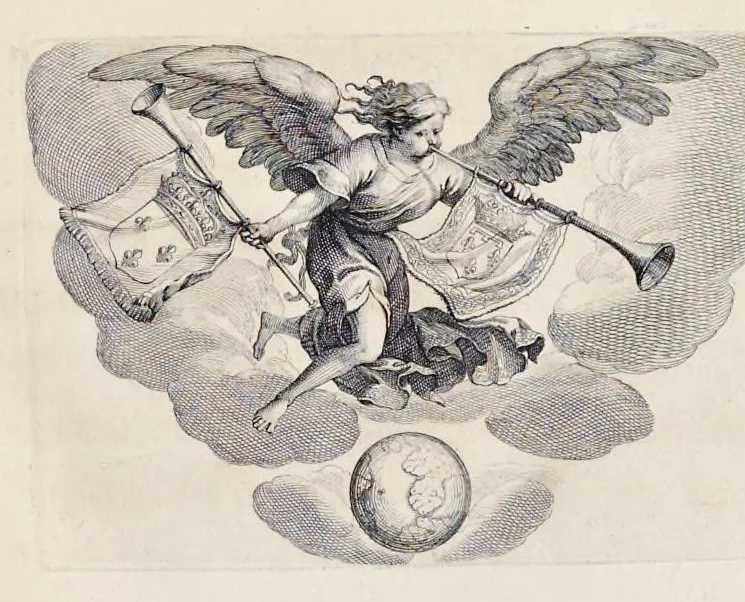 An illustration from La Pucelle, ou, La France deliuree : poëme heroïque, 1656, leaf 98