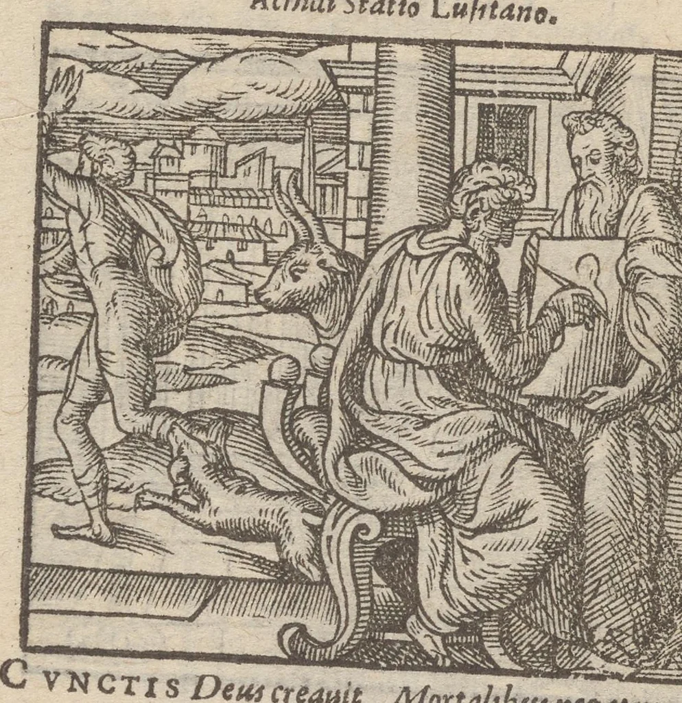 An illustration from Emblemata, et aliqvot nvmmi antiqvi operis, Ioan. Sambvci Tirnaviensis Pannonii, 1576, leaf 171