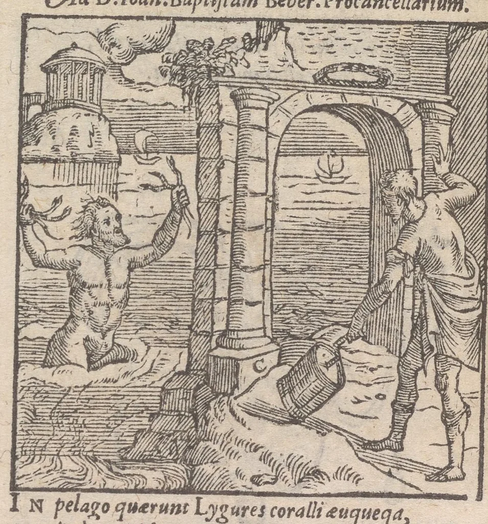 An illustration from Emblemata, et aliqvot nvmmi antiqvi operis, Ioan. Sambvci Tirnaviensis Pannonii, 1576, leaf 223