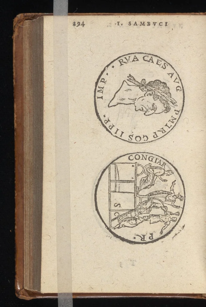 An illustration from Emblemata, et aliqvot nvmmi antiqvi operis, Ioan. Sambvci Tirnaviensis Pannonii, 1576, leaf 297