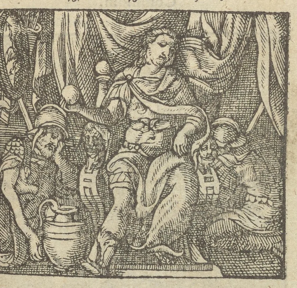 An illustration from Emblemata, et aliqvot nvmmi antiqvi operis, Ioan. Sambvci Tirnaviensis Pannonii, 1576, leaf 32