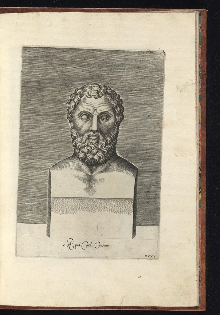 An illustration from Inlvstrivm viror vt extant in vrbe expressi vvltvs, 1569, leaf 82