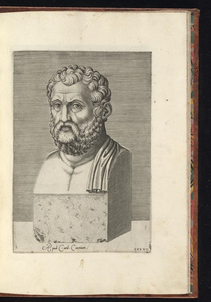 An illustration from Inlvstrivm viror vt extant in vrbe expressi vvltvs, 1569, leaf 86