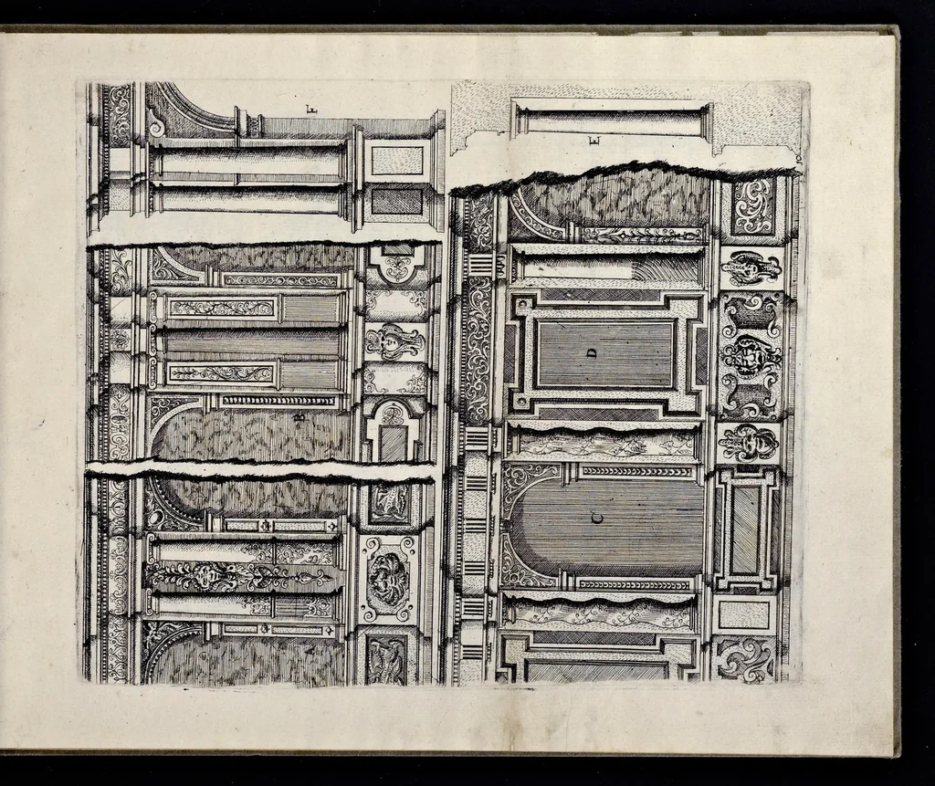 An illustration from Architectur, nach antiquitetischer Lehr vnd geometrischer Ausstheilung, allen kunstreichen Handtwerckeren, Werckmeisteren, Goldtschmieden, Bildthäweren, Schreyneren, Steinmetzeren, Mähleren [et]c. vnd fort allen denen so sich des Circkels vnd Richtscheydts gebrauchen zu Nutz vnd Gefallen ins Kupffer geschnitten vnd an Tag geben, 1659, leaf 24
