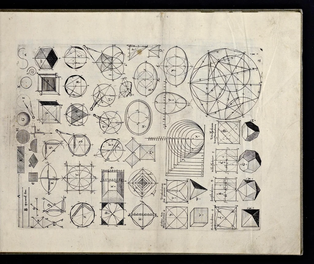 An illustration from Architectur, nach antiquitetischer Lehr vnd geometrischer Ausstheilung, allen kunstreichen Handtwerckeren, Werckmeisteren, Goldtschmieden, Bildthäweren, Schreyneren, Steinmetzeren, Mähleren [et]c. vnd fort allen denen so sich des Circkels vnd Richtscheydts gebrauchen zu Nutz vnd Gefallen ins Kupffer geschnitten vnd an Tag geben, 1659, leaf 8