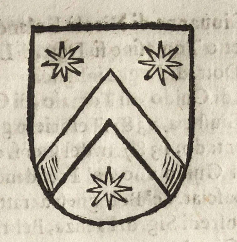 An illustration from Cronologia delle famiglie nobili di Bologna, con le loro insegne, e nel fine i cimieri : centuria prima, con vn breue discorso della medesima città, 1670, leaf 192