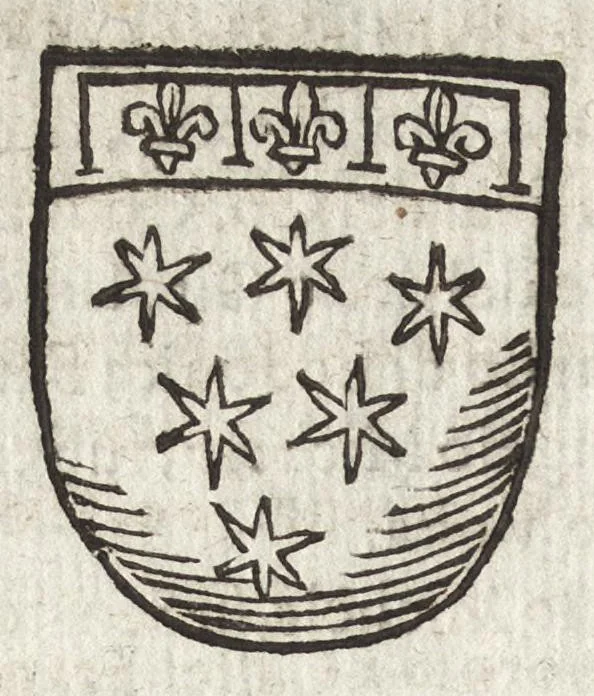 An illustration from Cronologia delle famiglie nobili di Bologna, con le loro insegne, e nel fine i cimieri : centuria prima, con vn breue discorso della medesima città, 1670, leaf 439