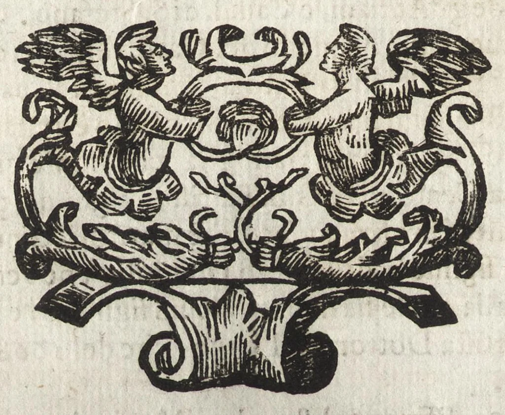 An illustration from Cronologia delle famiglie nobili di Bologna, con le loro insegne, e nel fine i cimieri : centuria prima, con vn breue discorso della medesima città, 1670, leaf 565