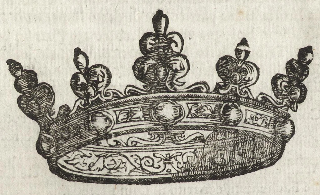 An illustration from Cronologia delle famiglie nobili di Bologna, con le loro insegne, e nel fine i cimieri : centuria prima, con vn breue discorso della medesima città, 1670, leaf 627