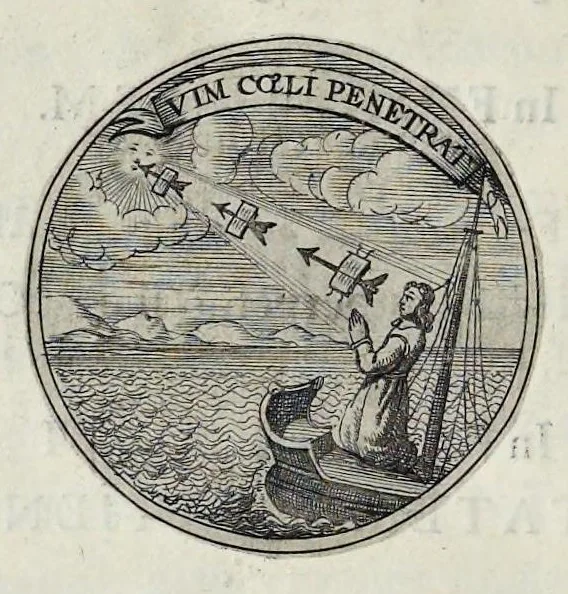 An illustration from Aurea virtutum catena matrimonialis : per illustribus ac generosissimis sponsis dn. Cornificio Trolle et virgini generosissimae Birgittae Ranzou caelitus oblata sed in theatrum nuptiale demum devote prolata à J.H. Vhlich 12. [Septem]bris a.o 1660, 1660, leaf 21
