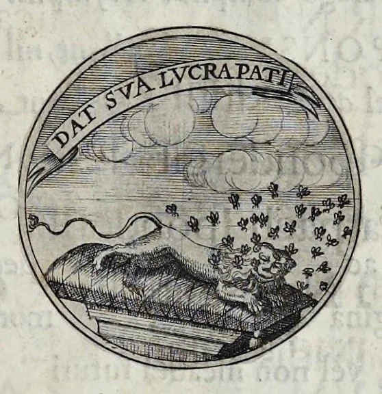 An illustration from Aurea virtutum catena matrimonialis : per illustribus ac generosissimis sponsis dn. Cornificio Trolle et virgini generosissimae Birgittae Ranzou caelitus oblata sed in theatrum nuptiale demum devote prolata à J.H. Vhlich 12. [Septem]bris a.o 1660, 1660, leaf 30