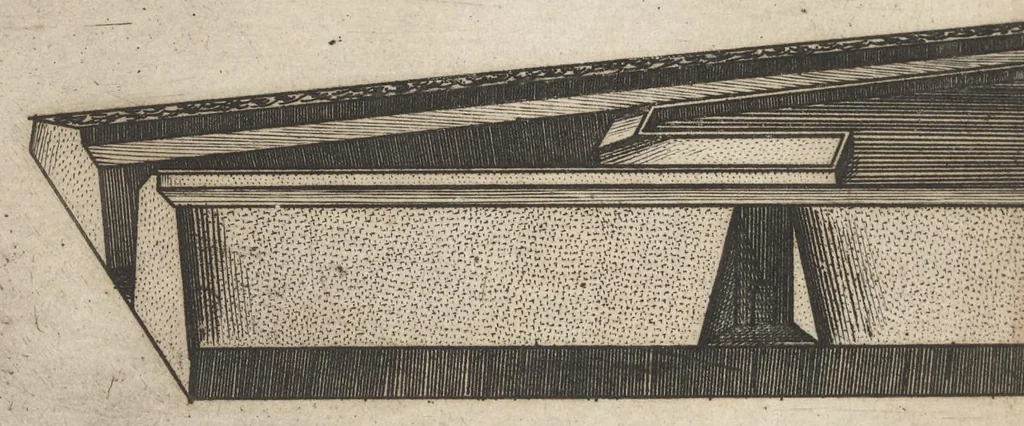 An illustration from Prospettiua di fortificationi : nella quale ogni intendente dell'arte militare speditamente vedrà ciò, che altroue del fabricare, diffendere, & espugnar fortezze si scorge, 1660, leaf 83