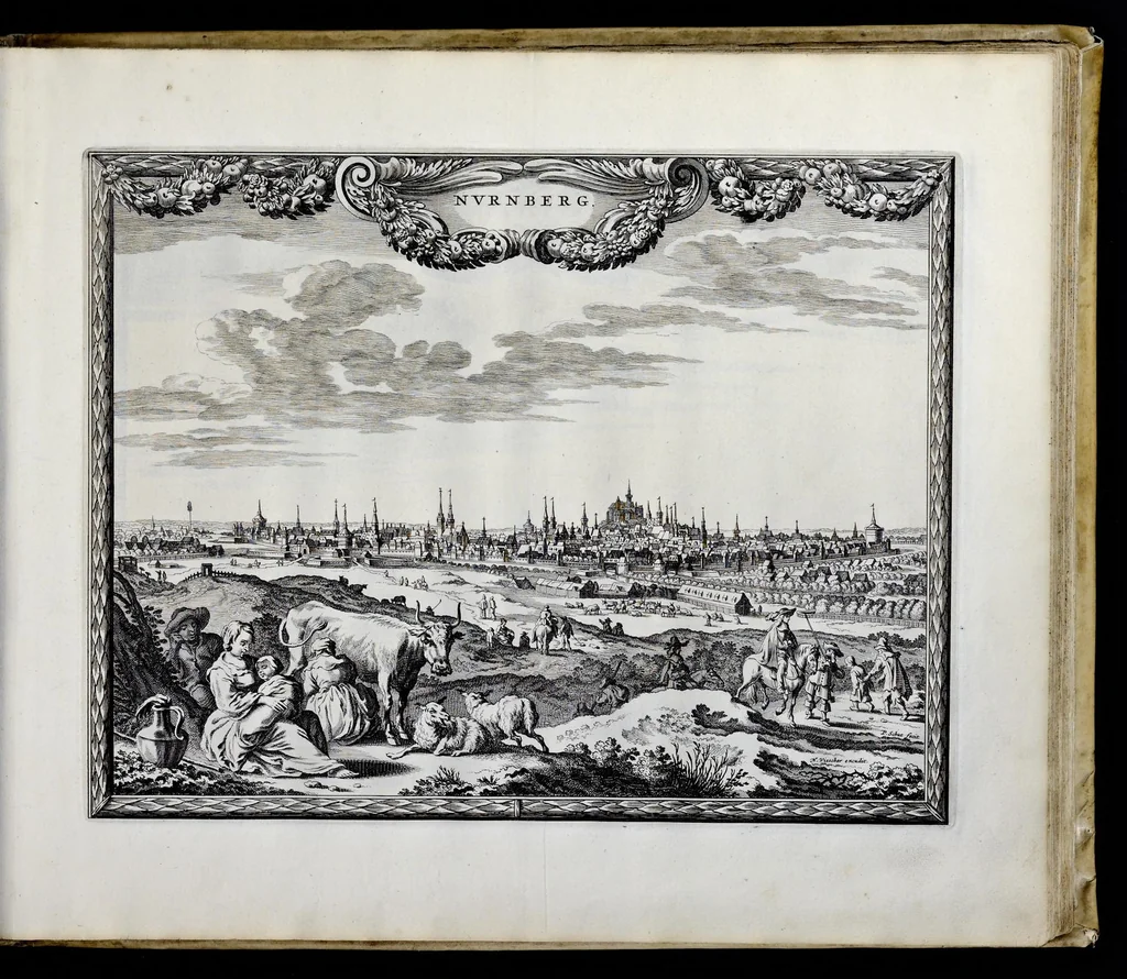 An illustration from Afbeeldinghe der voornaemste steden van Europa, 1660, leaf 48