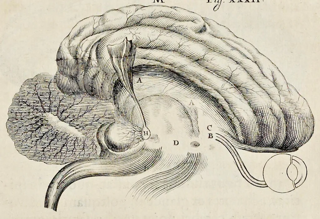 An illustration from De homine, 1662, leaf 118