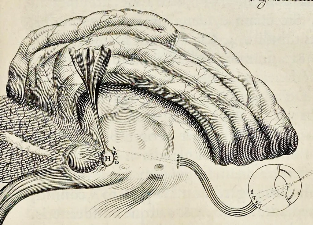 An illustration from De homine, 1662, leaf 120