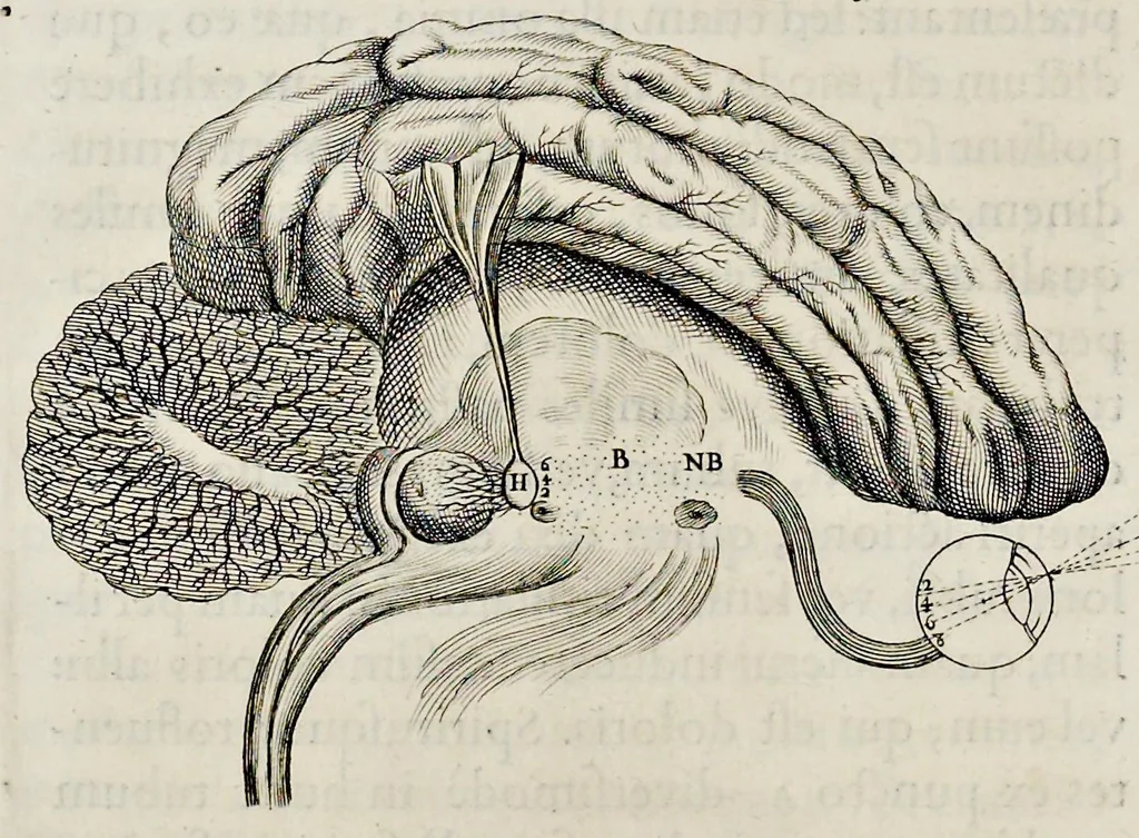 An illustration from De homine, 1662, leaf 123