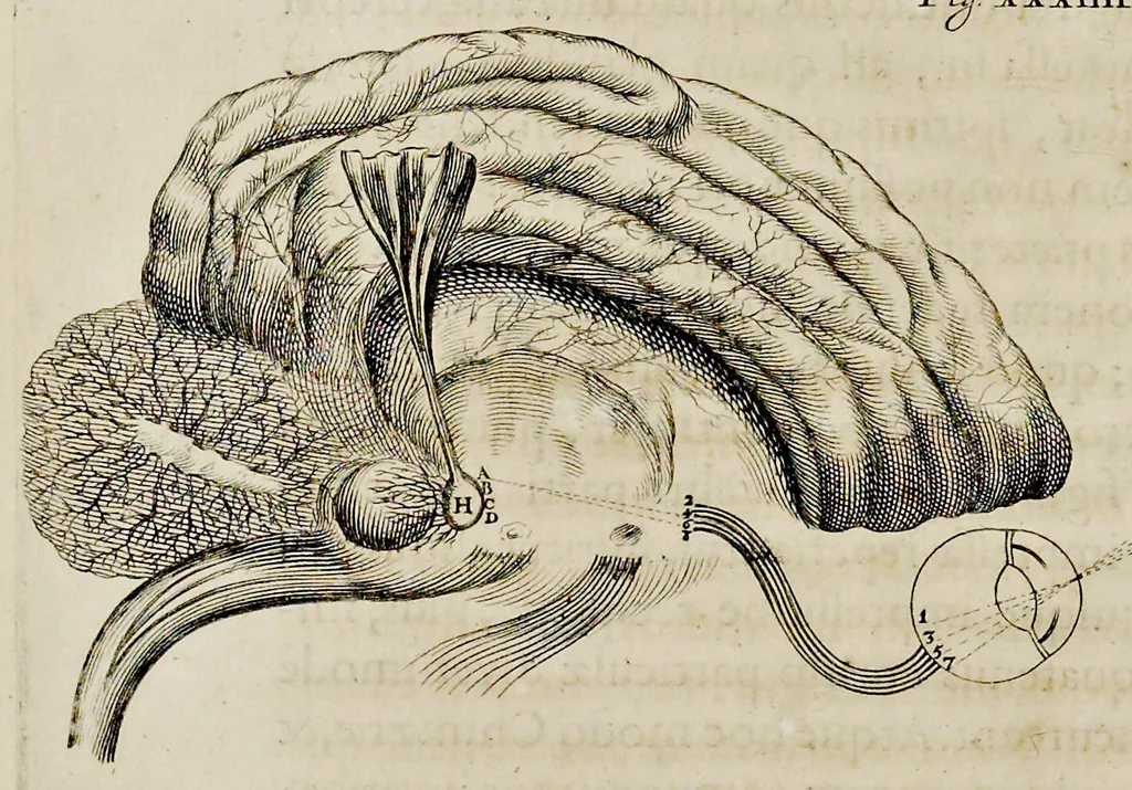 An illustration from De homine, 1662, leaf 137