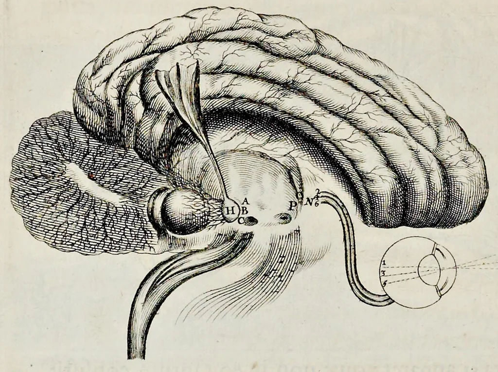 An illustration from De homine, 1662, leaf 141