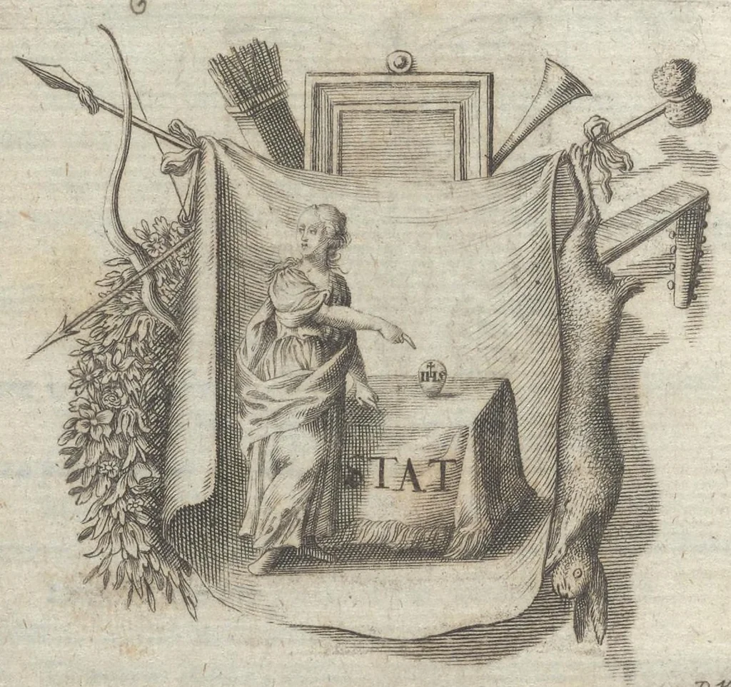 An illustration from Iacobi Balde è Societate Jesu Urania victrix, 1663, leaf 347