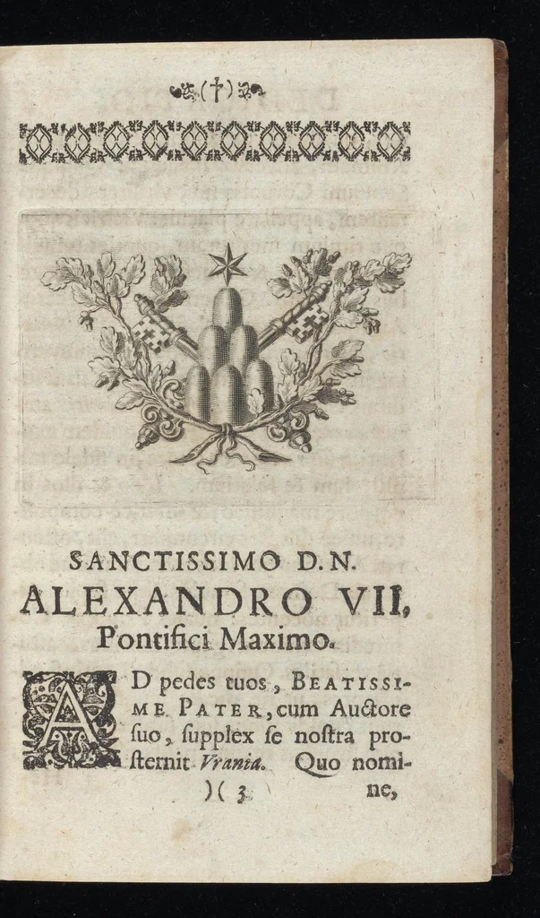 An illustration from Iacobi Balde è Societate Jesu Urania victrix, 1663, leaf 8
