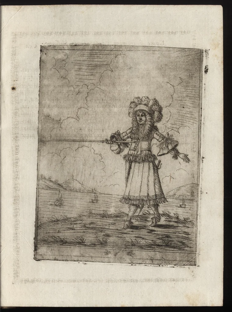 An illustration from Li trastulli guerrieri, 1668, leaf 112
