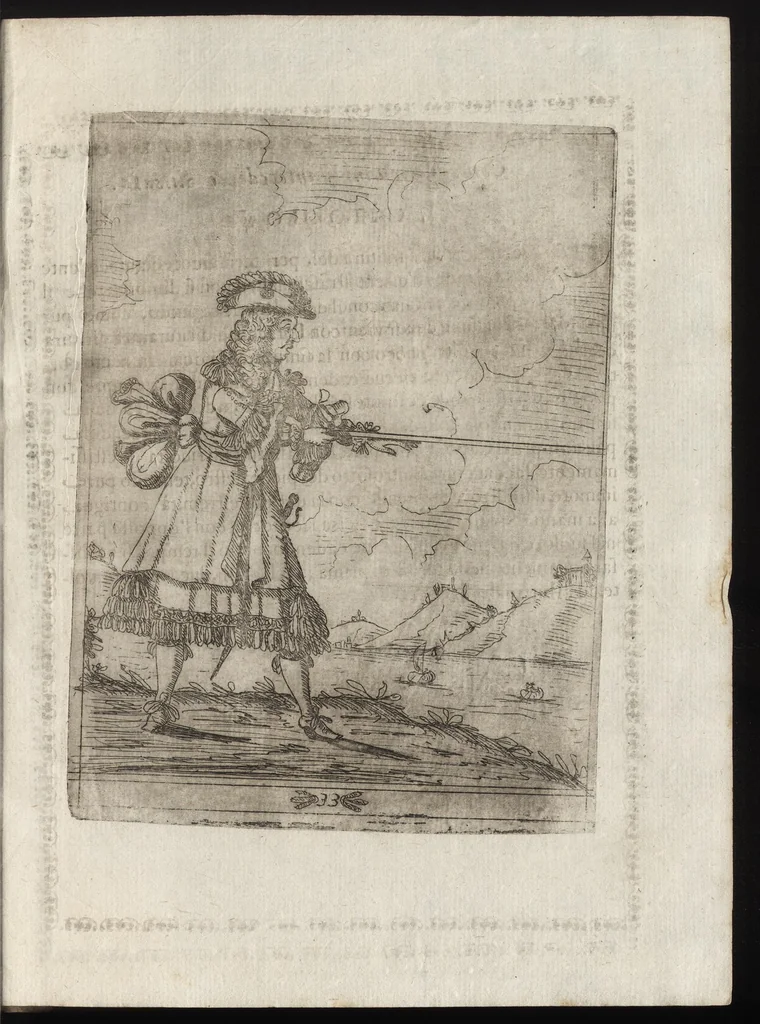 An illustration from Li trastulli guerrieri, 1668, leaf 116